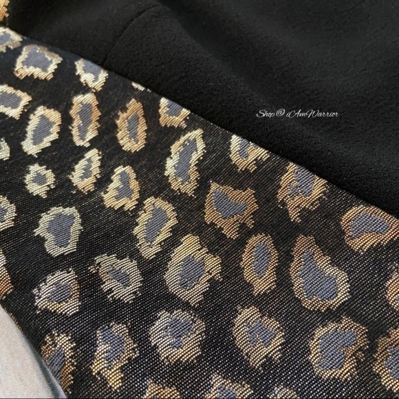 Ann Taylor leopard jacquard black sleeveless sheath dress *shop@iamwarrior - Picture 7 of 9